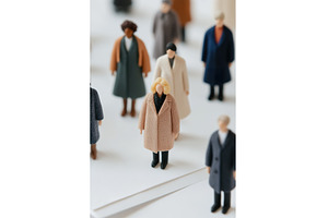 Miniature People Figures Wearing, an Abstract Photo by Lermont51
