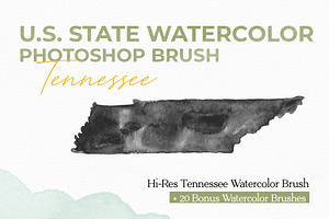 Tennessee US Watercolor PS Brush