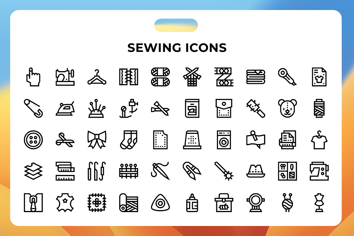 Sewing Icons 2, an Icon by Wencory