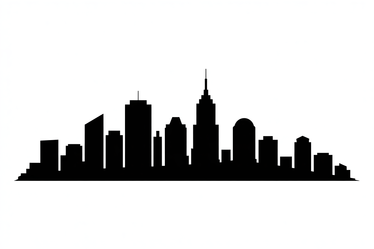 Elegant Skyline Silhouette Design, an Illustration by Amazin_art (Photo 3 of 7)