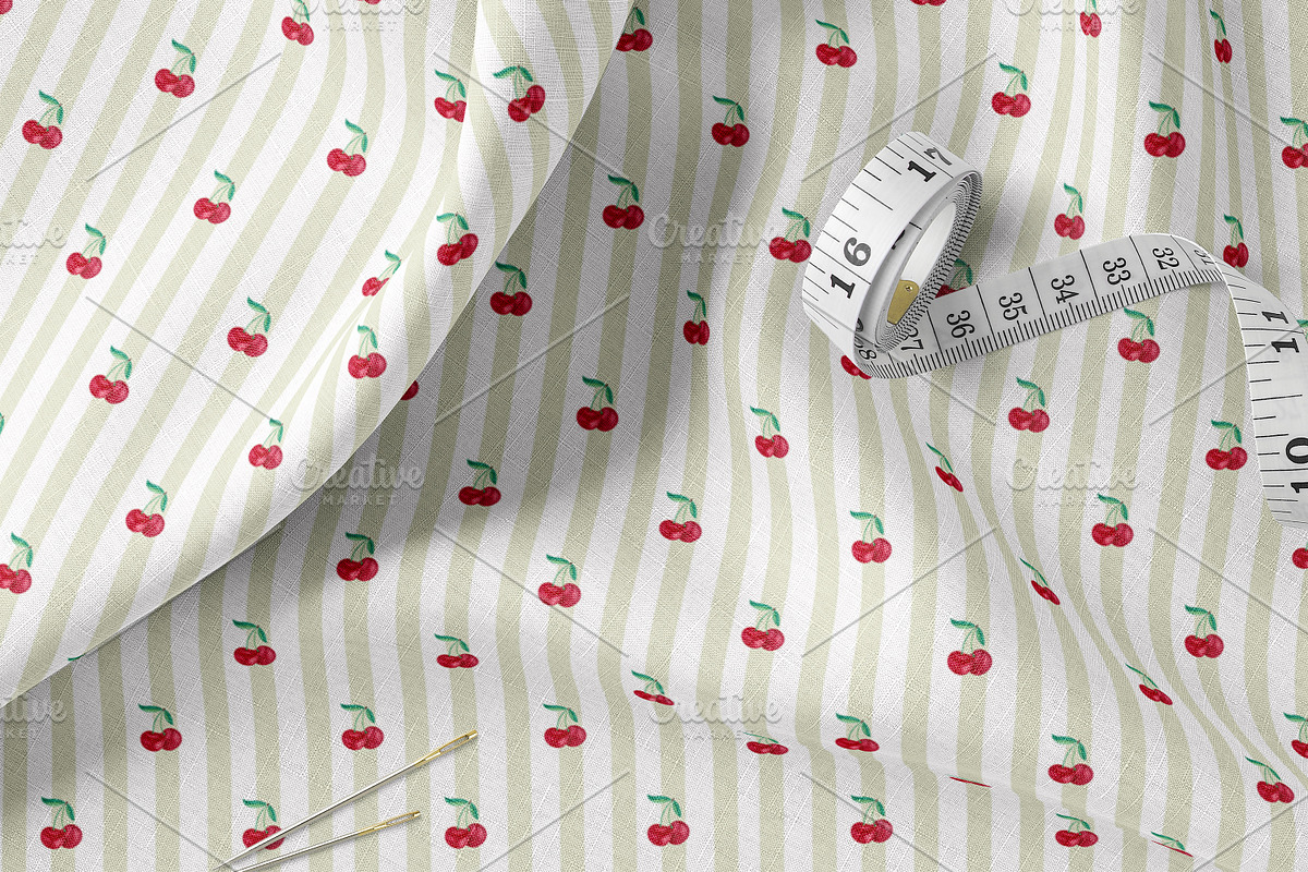 Watercolor Cherries Seamless Pattern, a Pattern Graphic by Oksana Dovhopol Art (Photo 3 of 11)