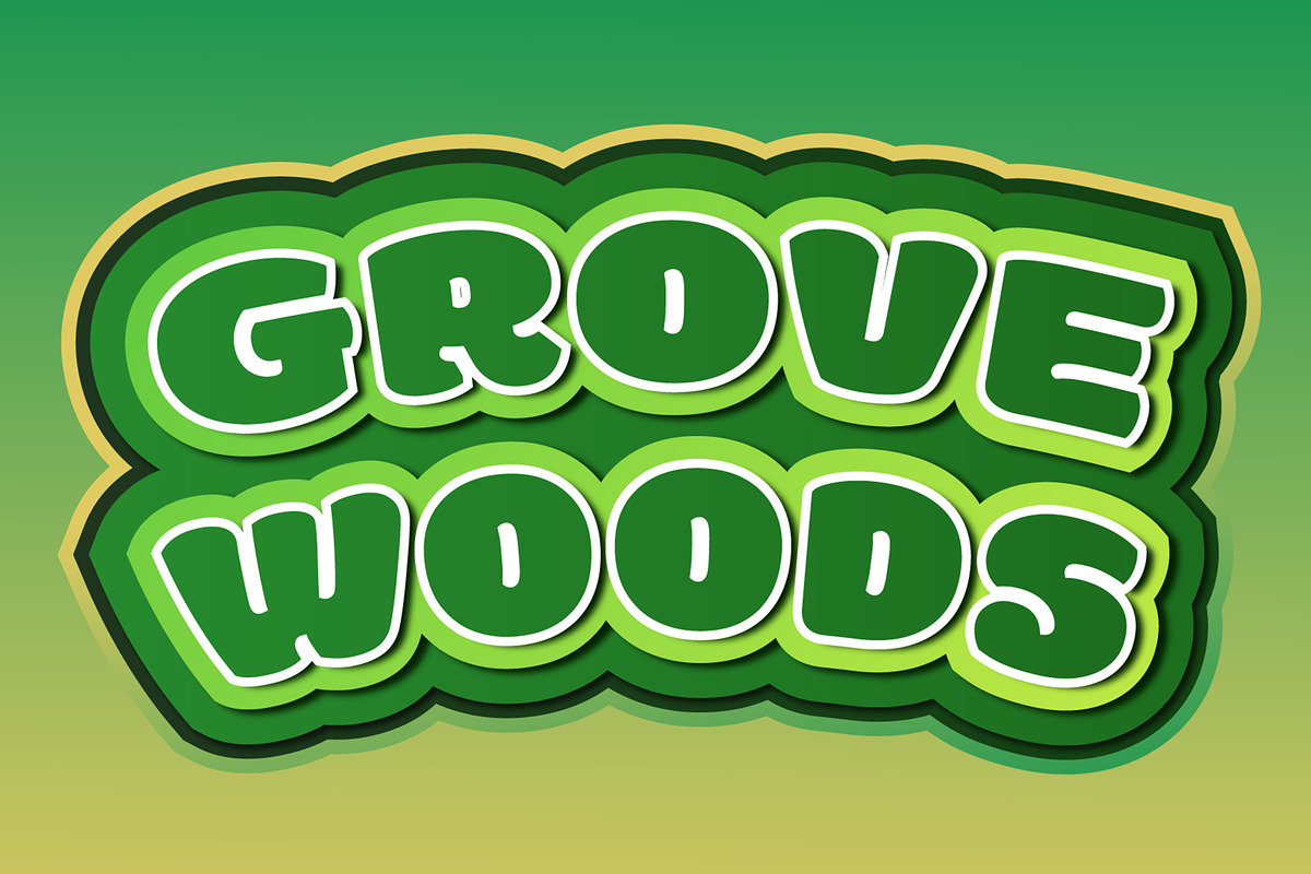 Grove Woods Text Effect Design, a Layer Style Add-On by CreativeShaper (Photo 2 of 3)