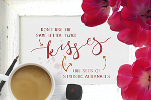 ArrowScript Font & Watercolor Bonus