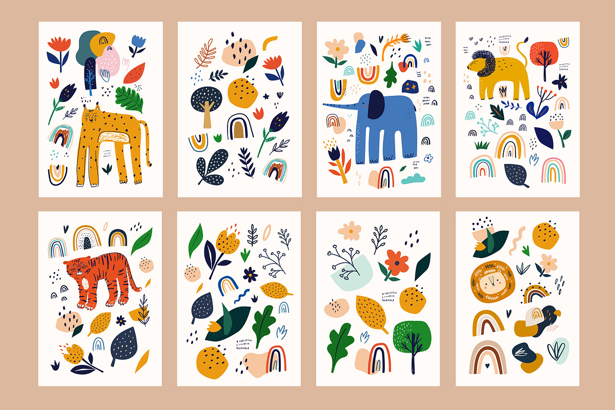 Baby colourful collection, an Animal Illustration by MoleskoStudio (Photo 7 of 12)