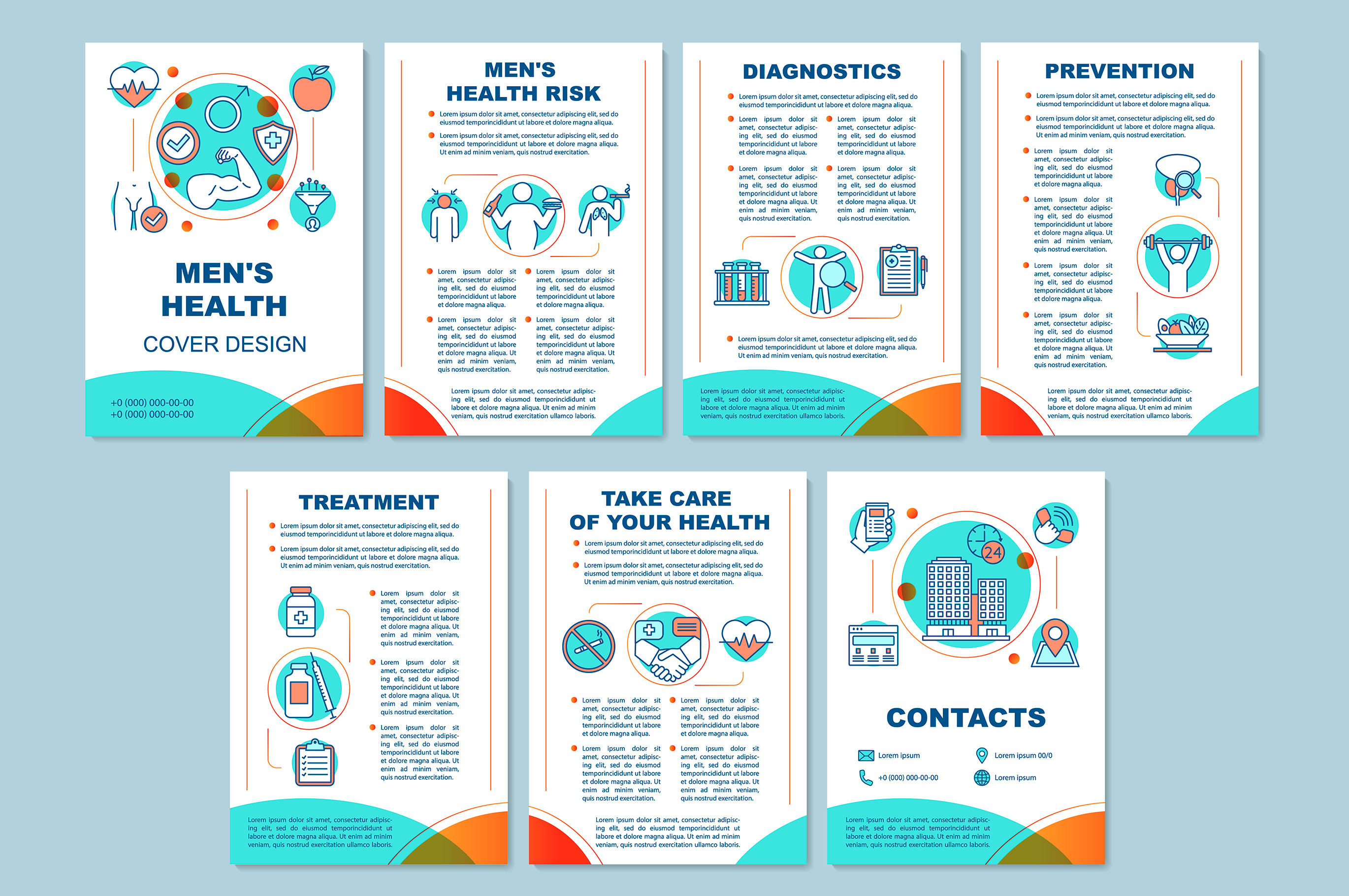 Men's health brochure template, a Brochure Template by bsd studio