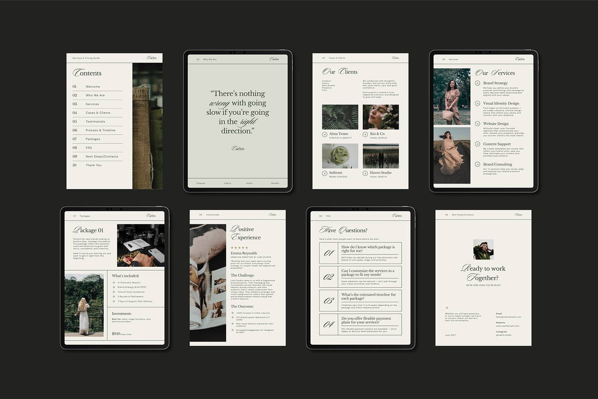 CAELM Services & Pricing Guide CANVA, a Presentation Template by Mirely Creative Co (Photo 4 of 8)
