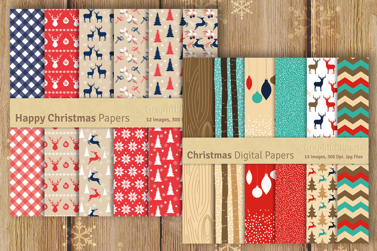 60% OFF-114 Christmas Digital Papers, a Texture Graphic by Chus Moreno Studio (Photo 6 of 6)