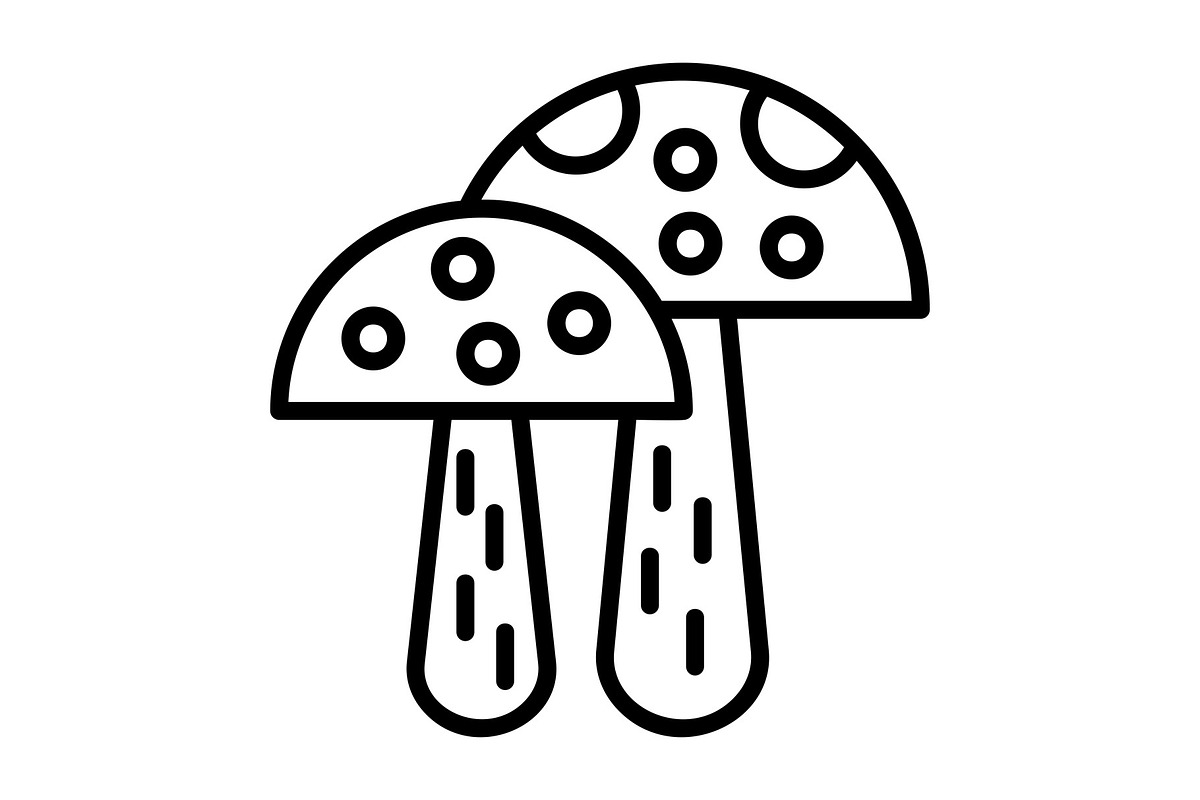 Mushroom Line Icon, an Icon by Pexelpy