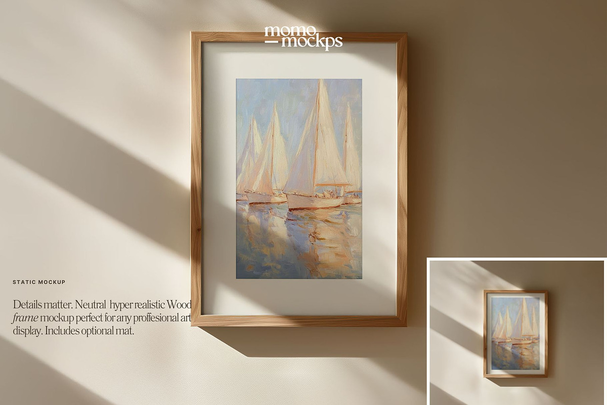 Frame Poster Art Mockup | DIN A PSD, a Household Mockup by momomockps (Photo 2 of 11)