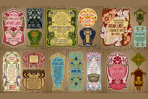 Label Art Nouveau - sets, a Decorative Illustration by Stanislav Kharchevskyi