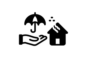 Assure insurance solid icon, a Solid Icon by Creative priyanka