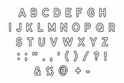 Lucky Outline, a Sans Serif Font by Fourteen Letter (Thumbnail 5 of 6)