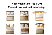 Bed Floor Plan - 40 PNG Elements, an Object Graphic by SketchBoyko (Thumbnail 5 of 6)