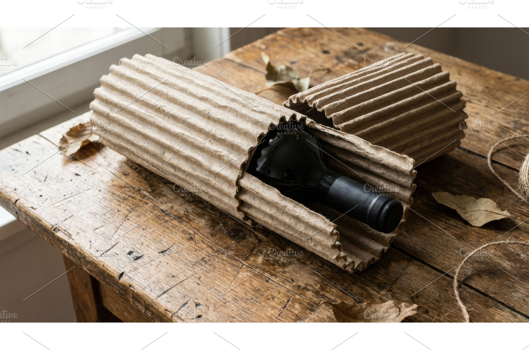 Eco friendly packaging scene showing, a Background Photo by Igor Tichonow