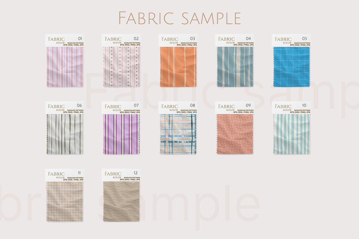 Cottage Stripe & Plaid Patterns, a Pattern Graphic by Casa Mandarina (Photo 3 of 12)