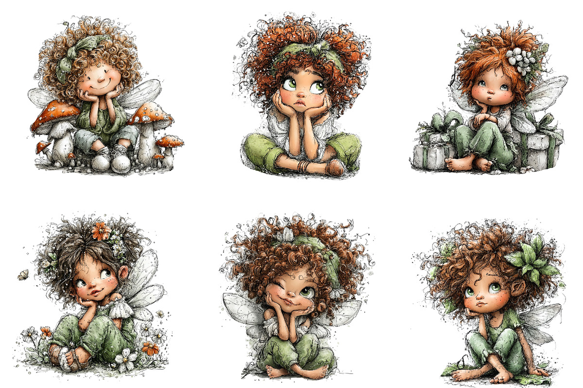 Birthday fairy clipart, an Illustration by CreationArt (Photo 3 of 5)