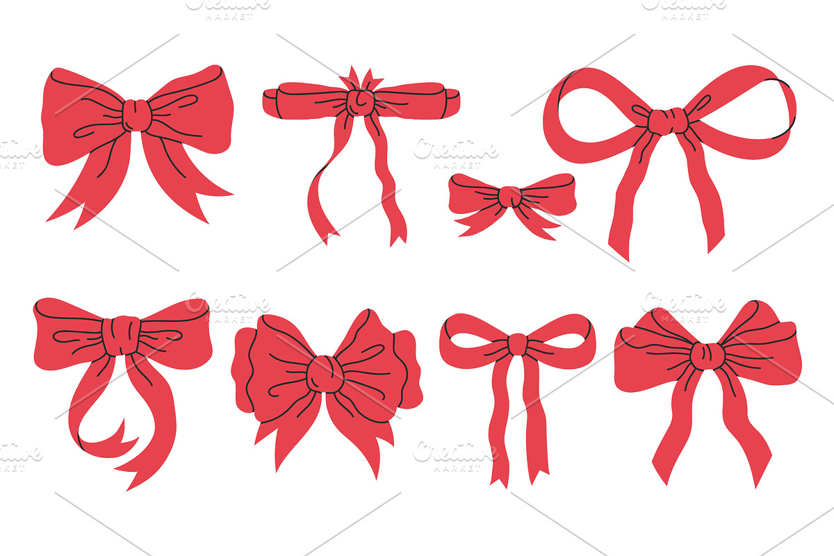 Hand drawn vector bows, a Decorative Illustration by Torontotokio (Photo 5 of 5)