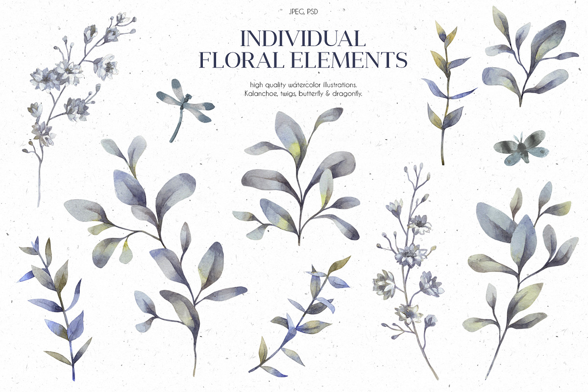 Floral wedding cards set, an Invitation Template by Anastasia Koba (Photo 8 of 8)