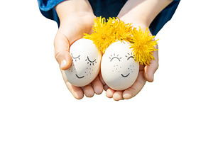 homemade eggs with beautiful faces, an Animal Photo by yanadjana