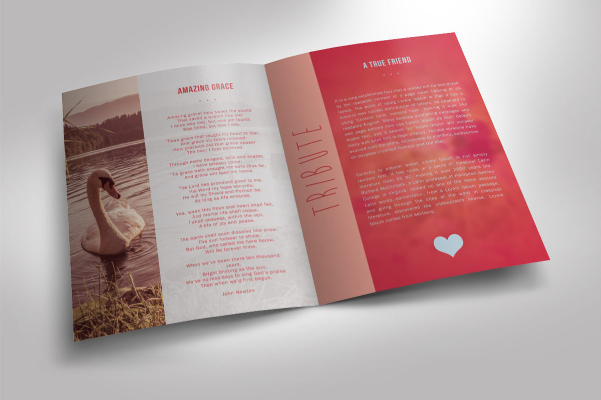 Funeral Program 04 Feminine Smile, a Brochure Template by SeraphimChris (Photo 3 of 8)