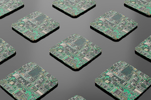 Abstract computer circuit board tiles pattern background, an Architecture Photo by RF Images