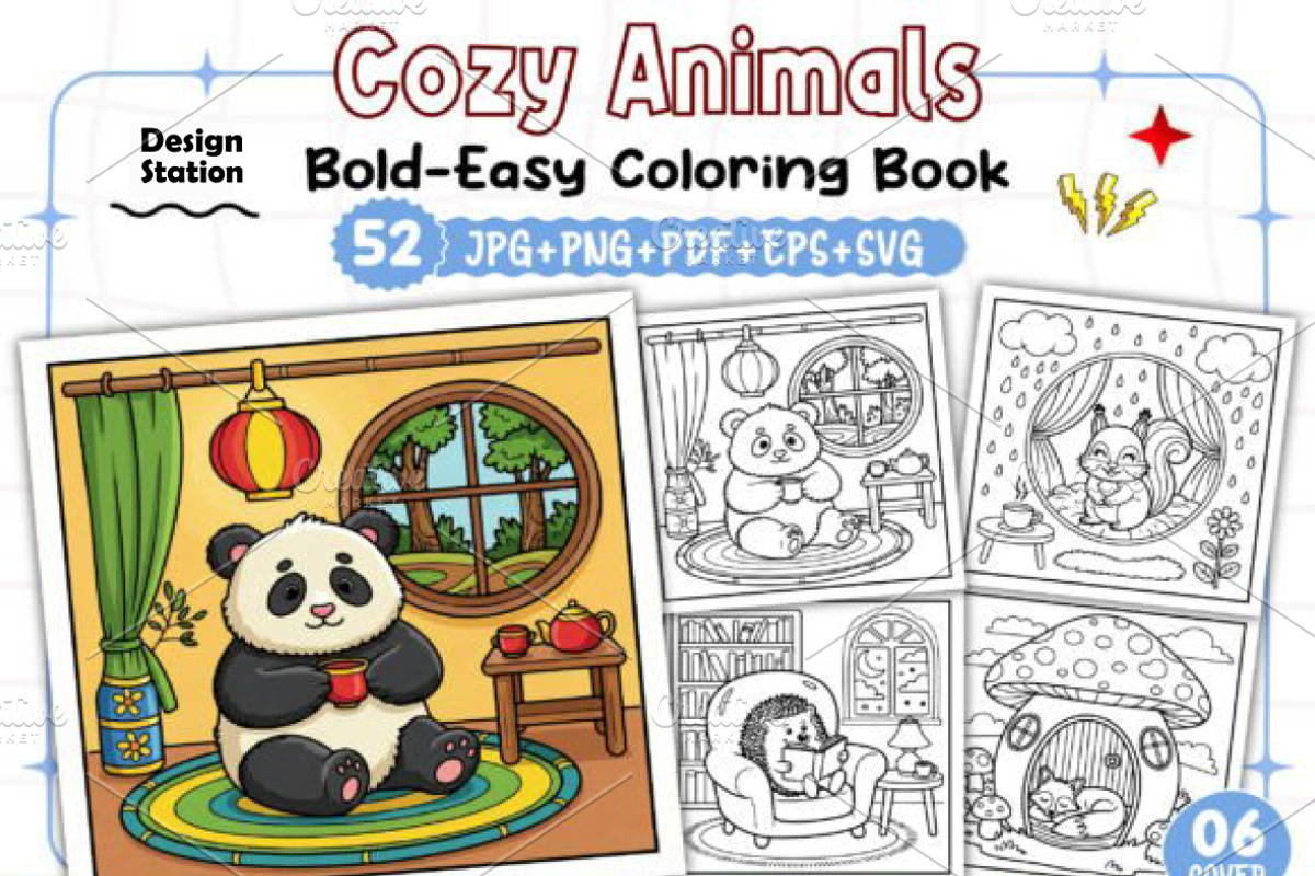 Bold and Easy Cozy Animals, an Animal Illustration by Design Station (Photo 1 of 9)