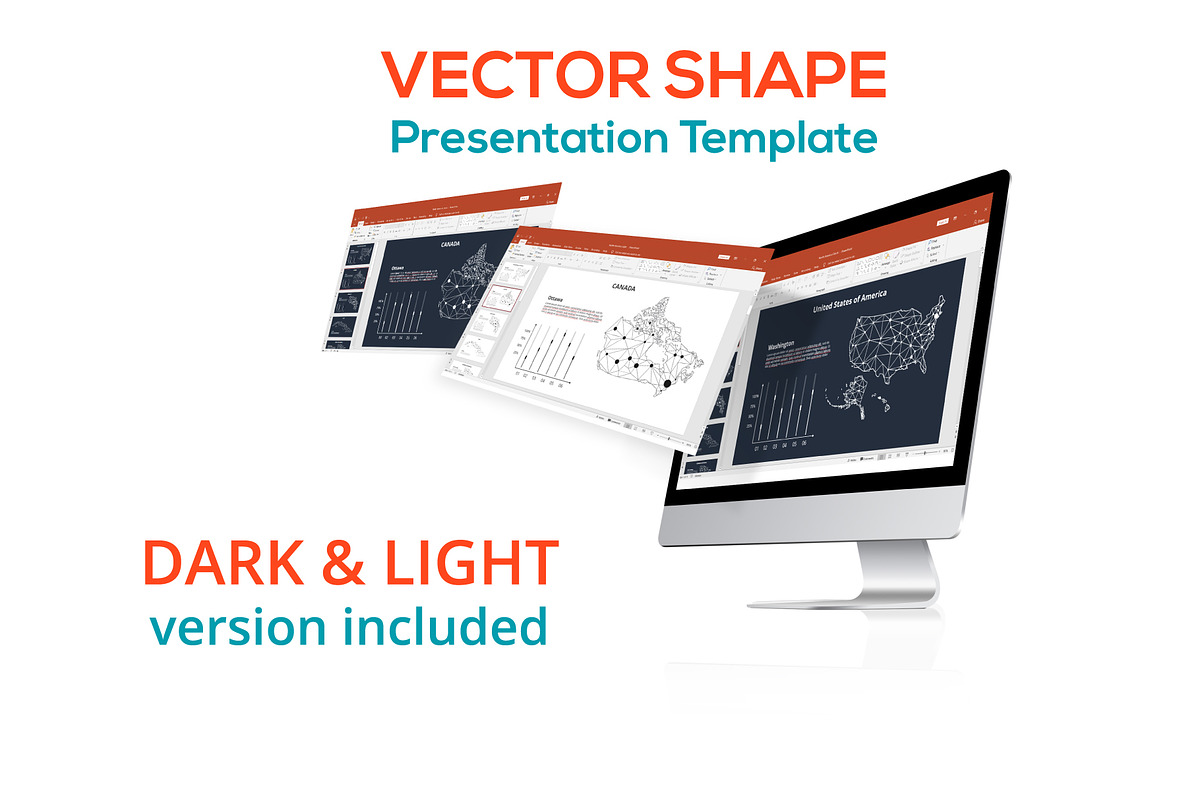 Maps line Presentation Template preview 2