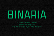 Binaria Font Family, a Font by Graviton Font Foundry (Thumbnail 1 of 6)