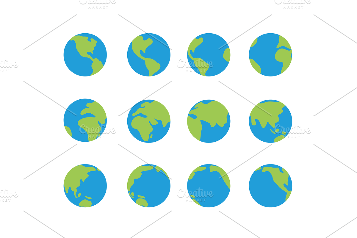 Earth Rotating Sequence, an Object Illustration by @JennyPaintsWithPixels