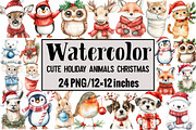 Cute Holiday Animals Christmas, an Illustration by Design Market (Thumbnail 1 of 3)