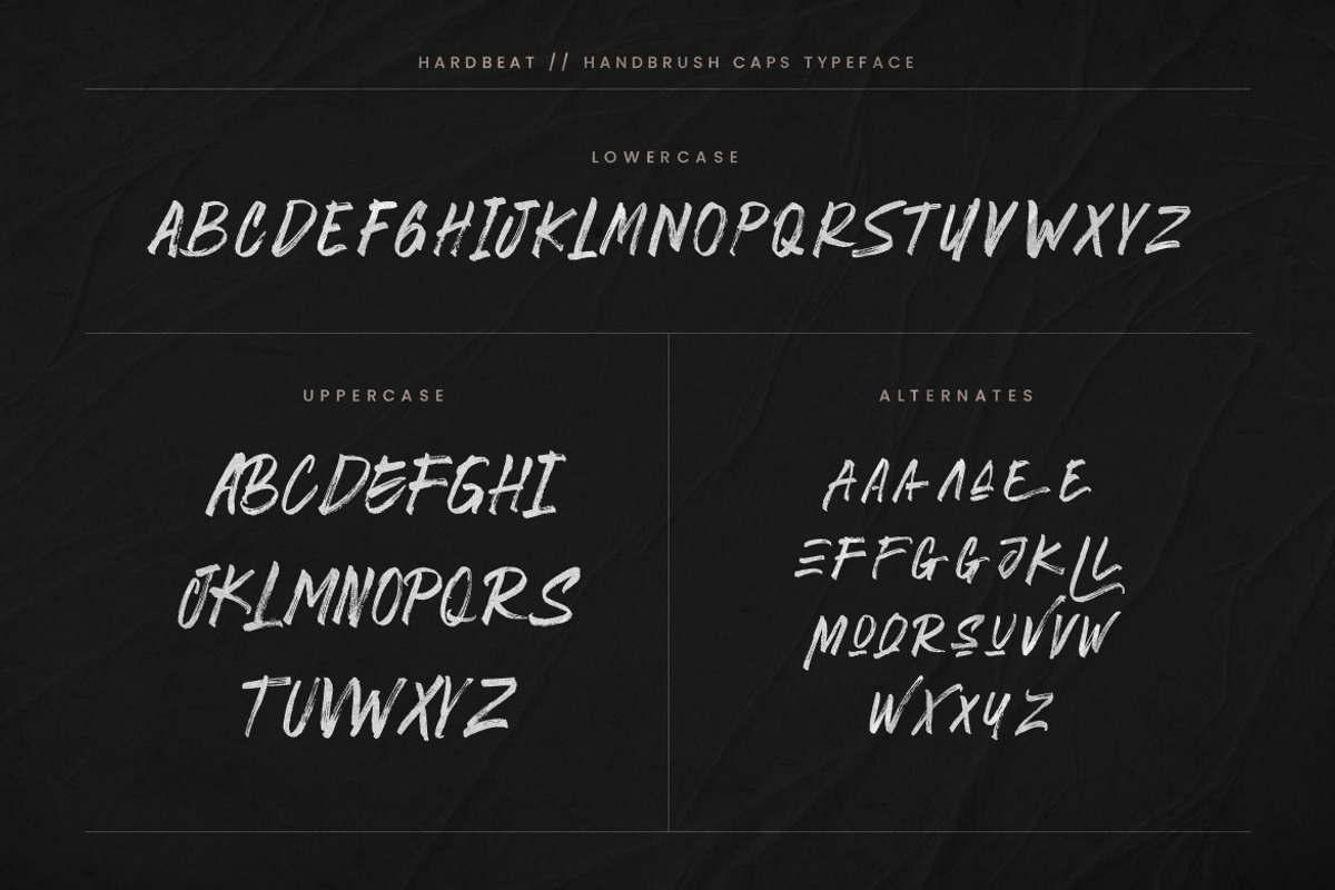Hardbeat Handbrush Caps, a Sans Serif Font by Creatype Studio (Photo 8 of 9)