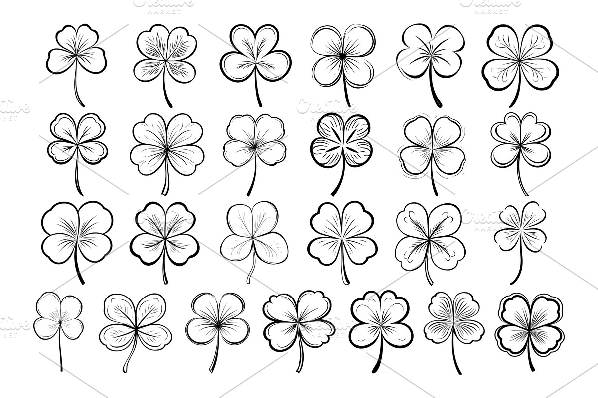 50 Clovers Procreate Stamps Brushes, a Brush Add-On by Procreate Sale (Photo 4 of 6)