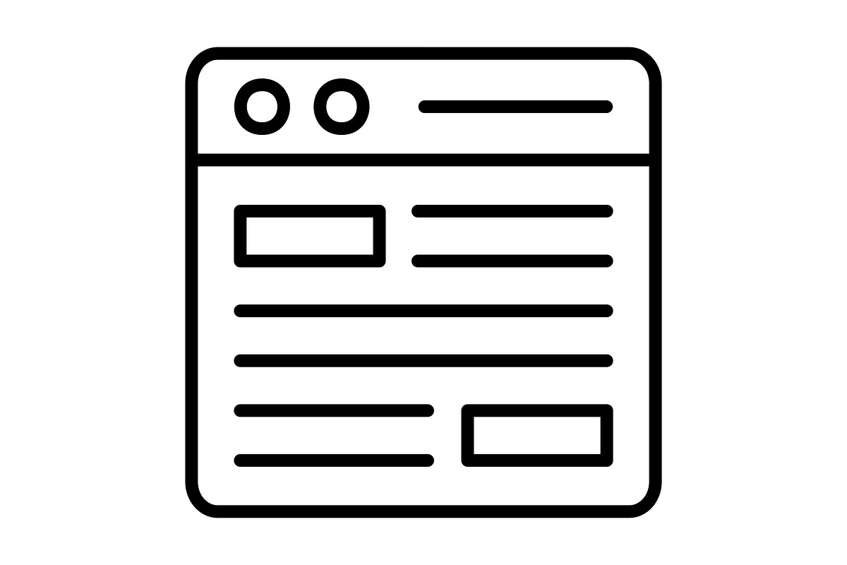 Website Mockup Line Icon, an Icon by Pexelpy