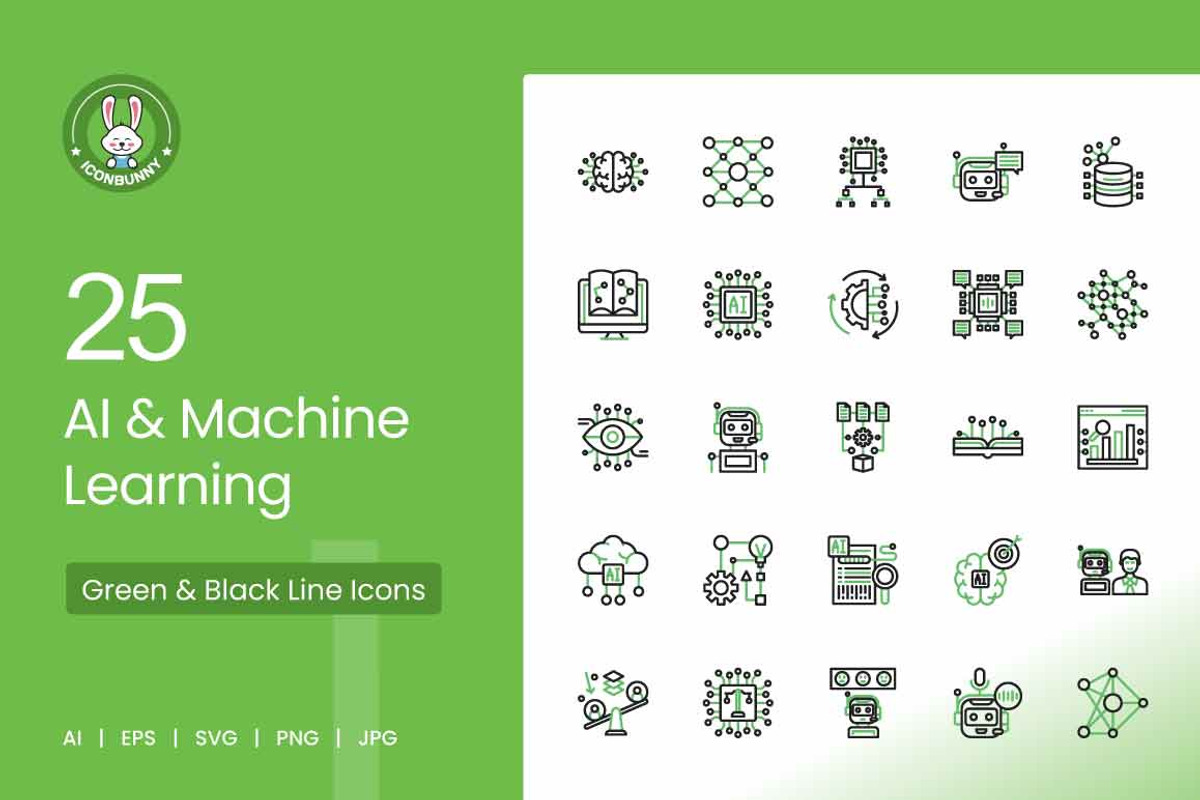 AI & Machine Learning Icons, an Icon by IconBunny (Photo 1 of 2)