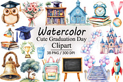 Cute Graduation Day PNG Clipart Bund, an Illustration by Design Market (Thumbnail 1 of 3)
