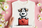 Funny Valentine Peeking Dog Clipart, an Illustration by Libby Wishes (Thumbnail 3 of 8)