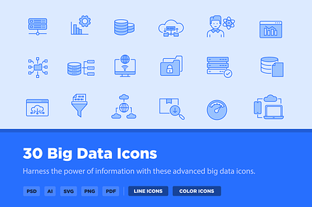 30 Big Data Icons