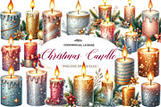 Christmas Glitter Candle Clipart, an Illustration by CreationArt (Thumbnail 1 of 5)