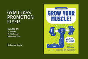 Gym Class Promotion Flyer, a Flyer Template by Gumico Studio.