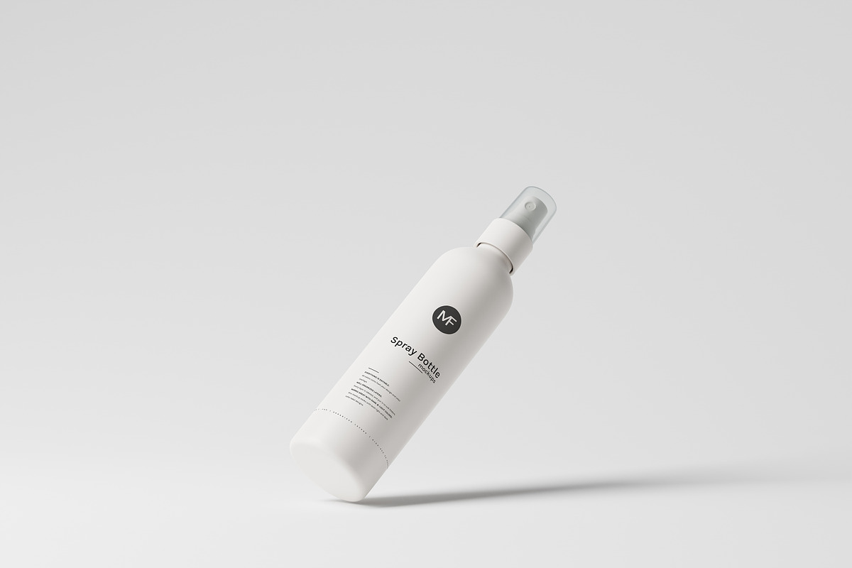 White Plastic Spray Bottle Mockups, a Packaging Mockup by MockupFree.Net (Photo 2 of 7)