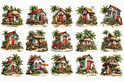 Whimsical Summer Beach Hut Clipart, an Illustration by Craft Nest (Thumbnail 6 of 12)