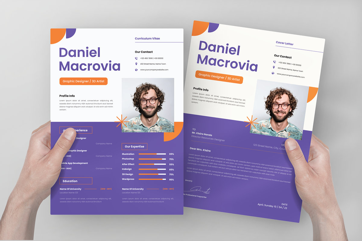 Geometric CV Resume, a Resume Template by Annora Studio (Photo 4 of 5)