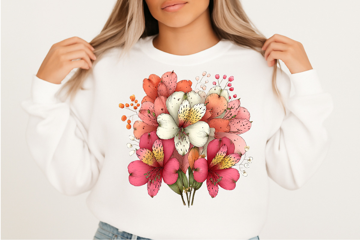 Spring Alstroemeria Flowers Clipart, an Illustration by Craft Nest (Photo 8 of 11)