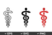 Asclepius Rod Vector Symbol, an Object Graphic by Artonix (Thumbnail 1 of 3)