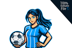 A vibrant Soccer mascot design