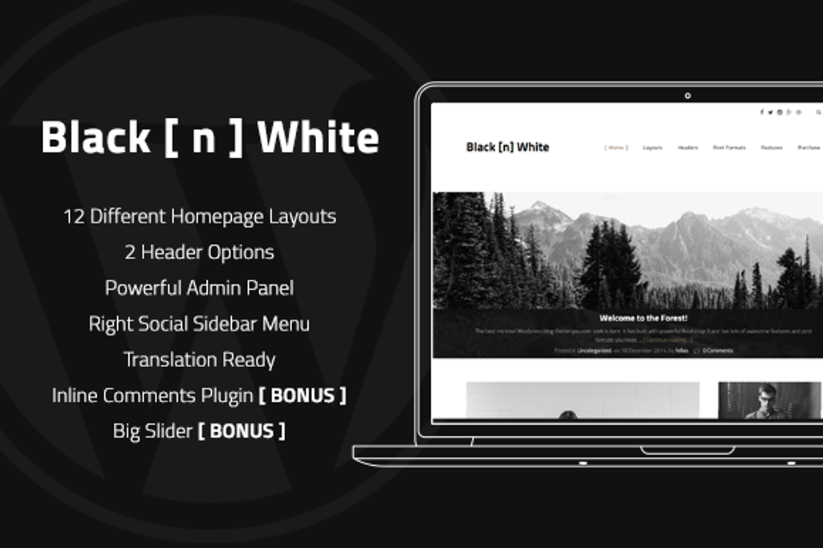 Black N White - Wordpress Theme, a WordPress Template by BliccaThemes