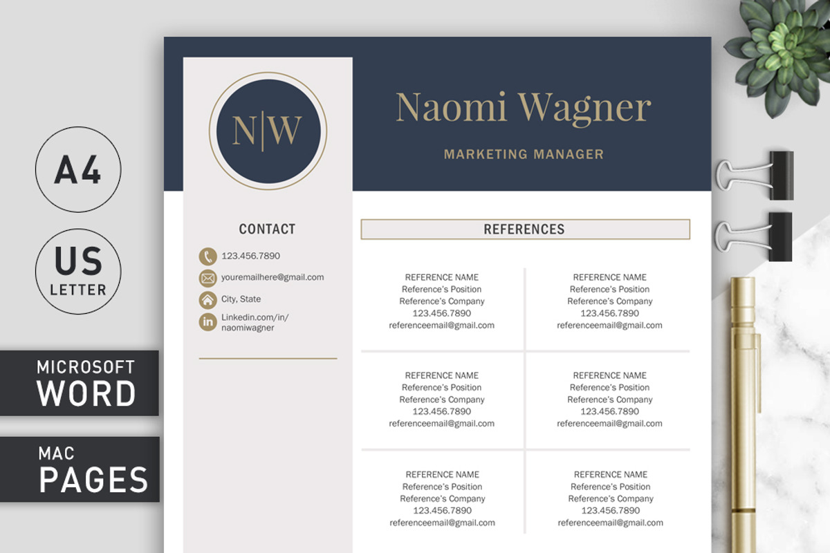 Resume Template / CV Template, a Resume Template by Klamp Studio (Photo 5 of 9)