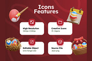 Easter Eggs 3D Icons, an Object 3D Model by Rakata Studio (Thumbnail 2 of 7)