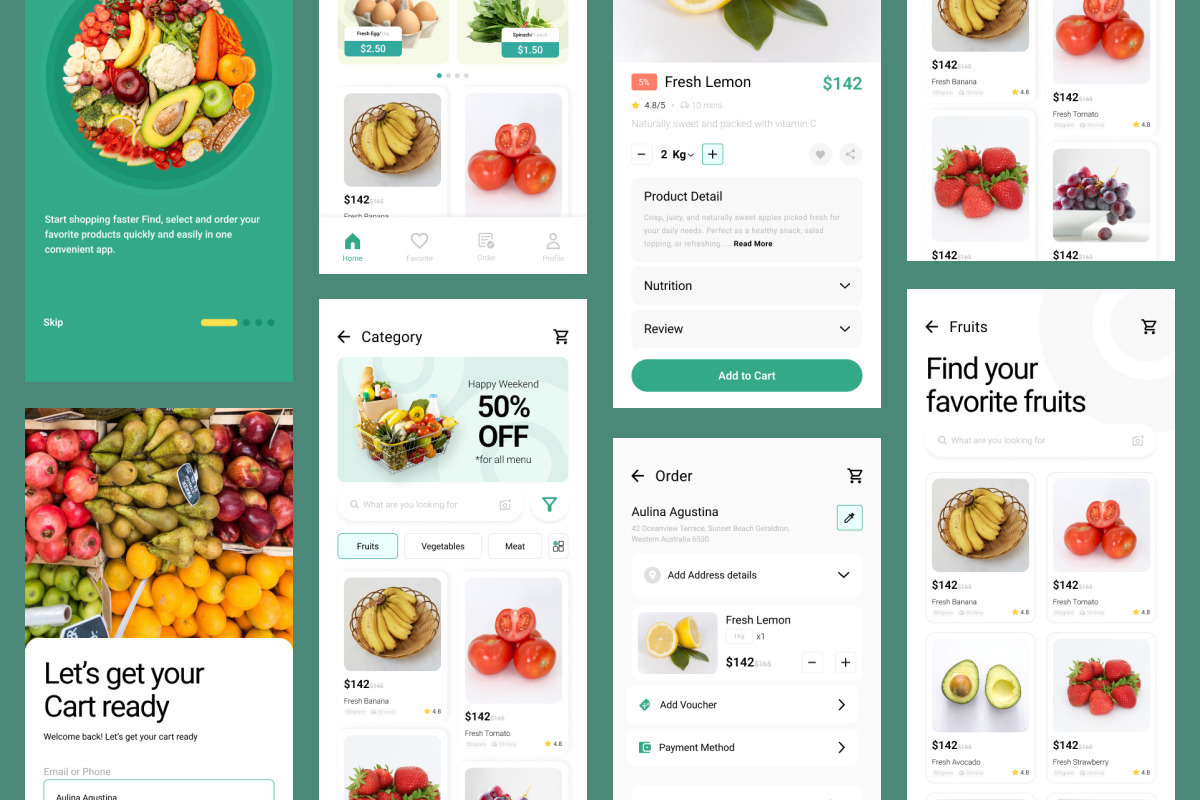 Fresh Market Delivery Mobile UI, an App Template by twinstd (Photo 5 of 5)