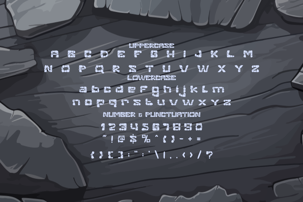 Rock Blox Stone Font, a Font by PutraCetol Studio (Photo 5 of 5)